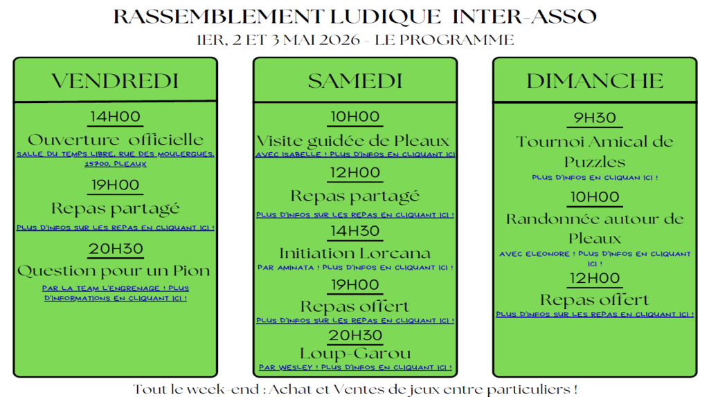 Programme  Meeples Perdus